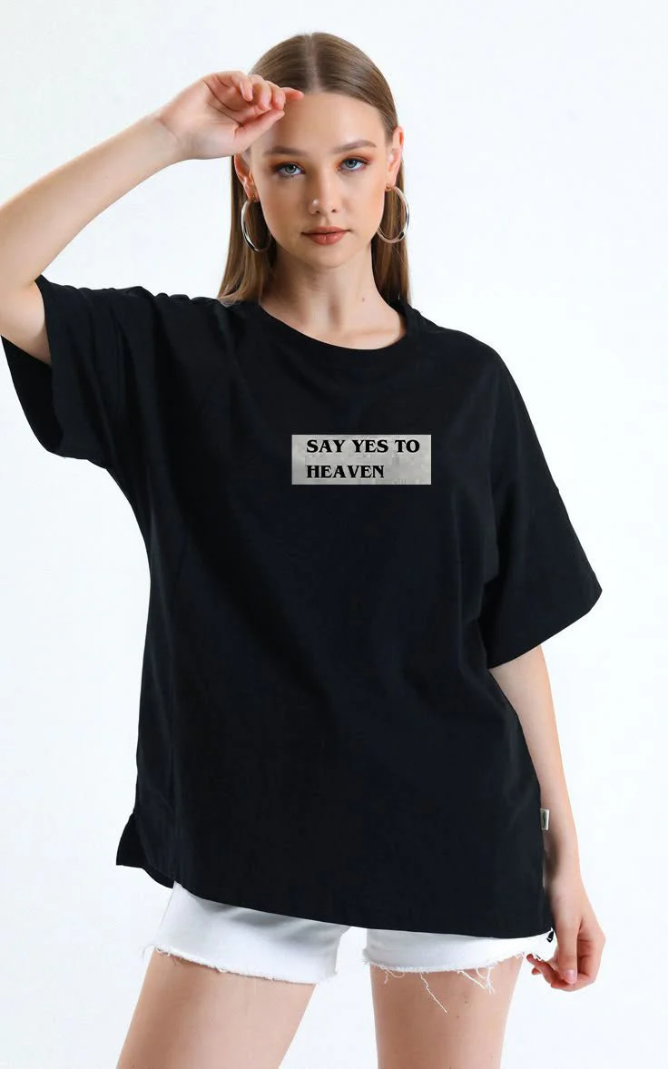 Lana Del Rey Say yes to heaven Black Oversize T-Shirt - Image 6