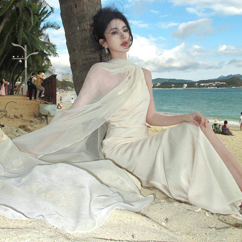 Lana Satin Backless Dress - Image 6