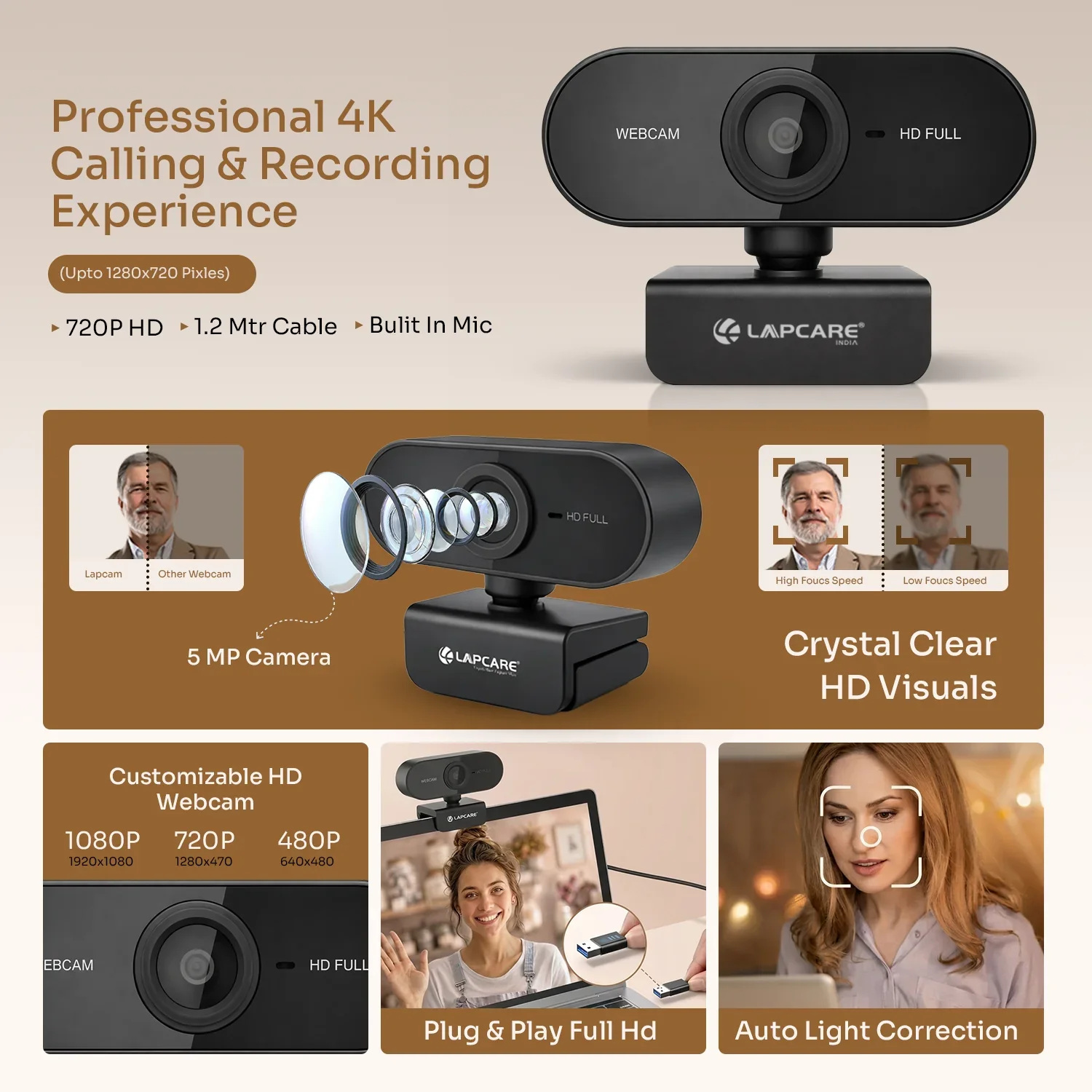 Lapcam 5MP Webcam + Noise Cancel Mic - Image 7