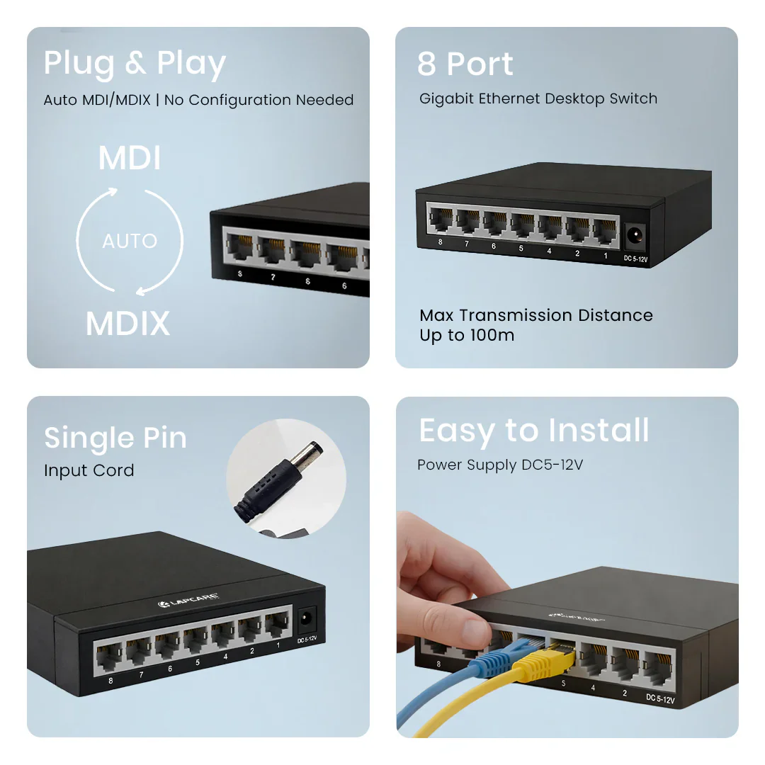Laplink 8 Gigabit Ethernet Switch - Image 6
