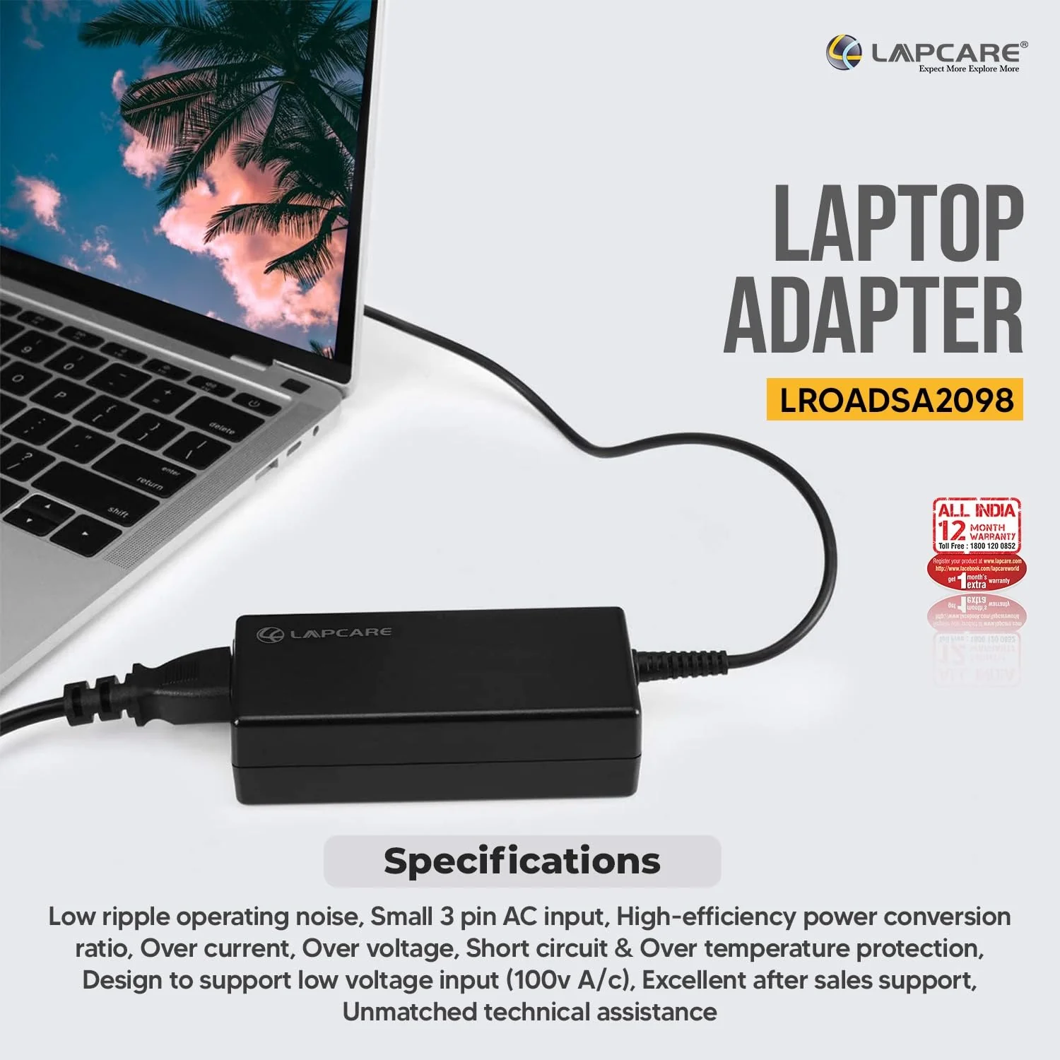 Laptop adaptor Compatible for Samsung 19V/3.16Amp - Image 5
