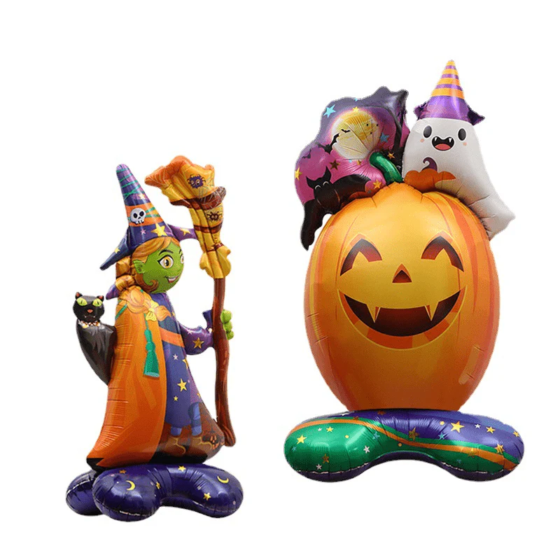 Large Happy Halloween Party With Ghost Tree, Witch And Jumbie Pumpkins Foil Balloons (Pack of 3) - Image 2