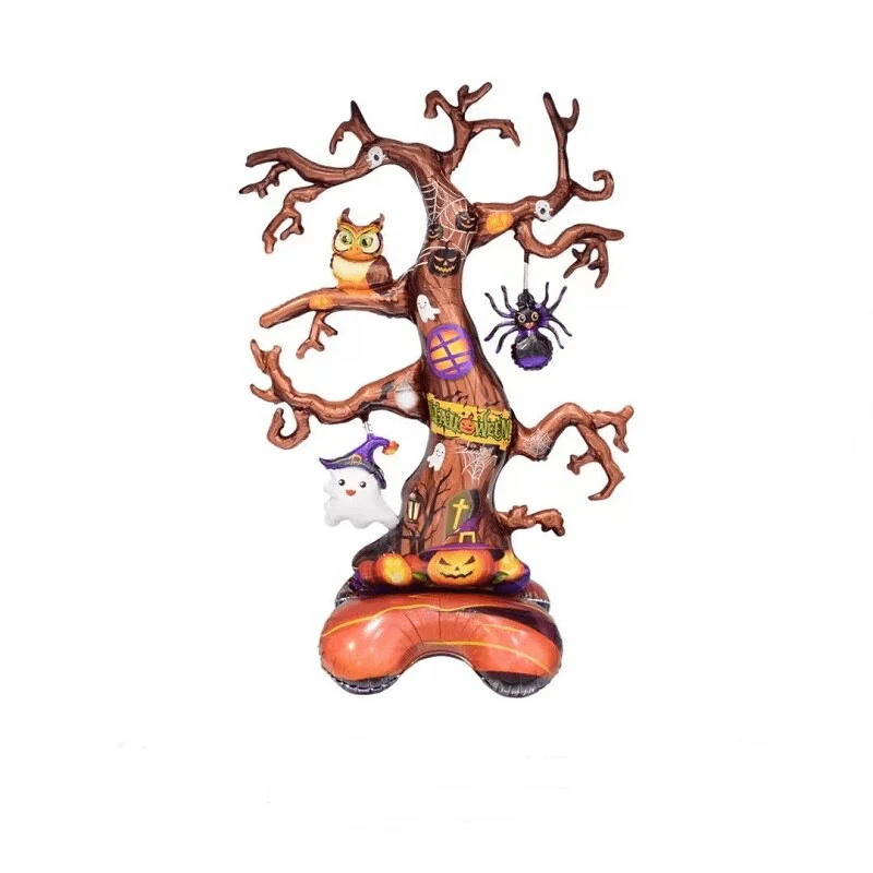 Large Happy Halloween Party With Ghost Tree, Witch And Jumbie Pumpkins Foil Balloons (Pack of 3) - Image 3