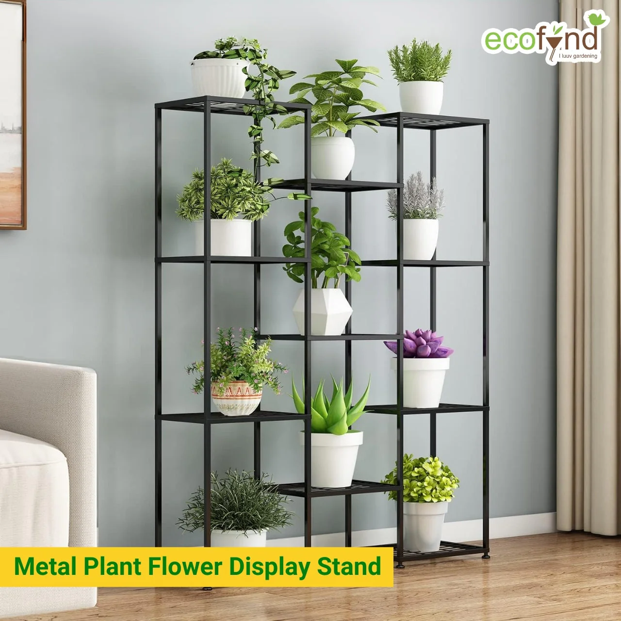 Large Multi-Tier Metal Plant Stand – Modern Ladder Shelves - Image 7