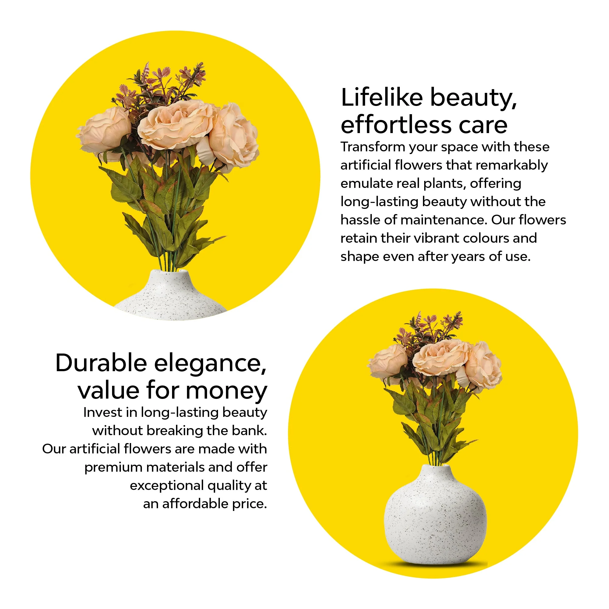 Large Peony Blooms Artificial Flowers - Image 15