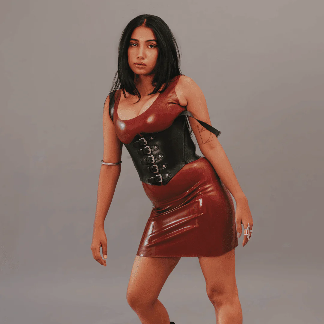 Latex Mini Dress - Image 4