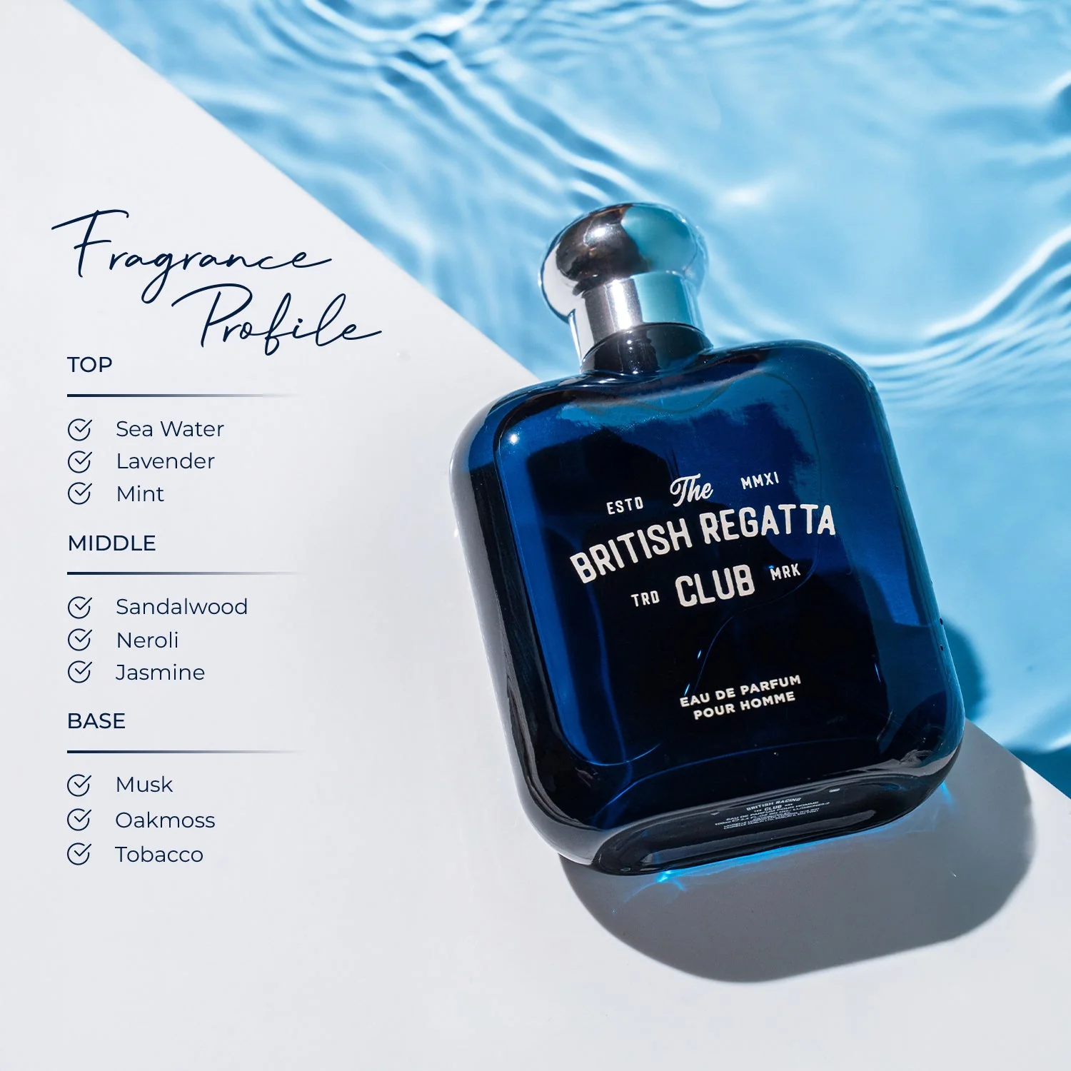 Laurelle London The British Regatta Club Blue Perfume For Men 100ml -SALE - Image 3