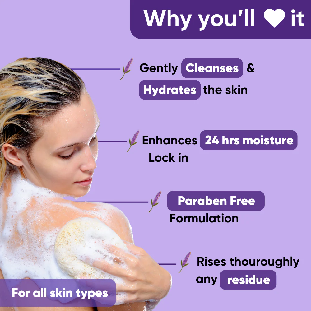 Lavender Body Wash | Calming & Hydrating | Daily use body wash | Sulfate-free | 225ml - Image 4