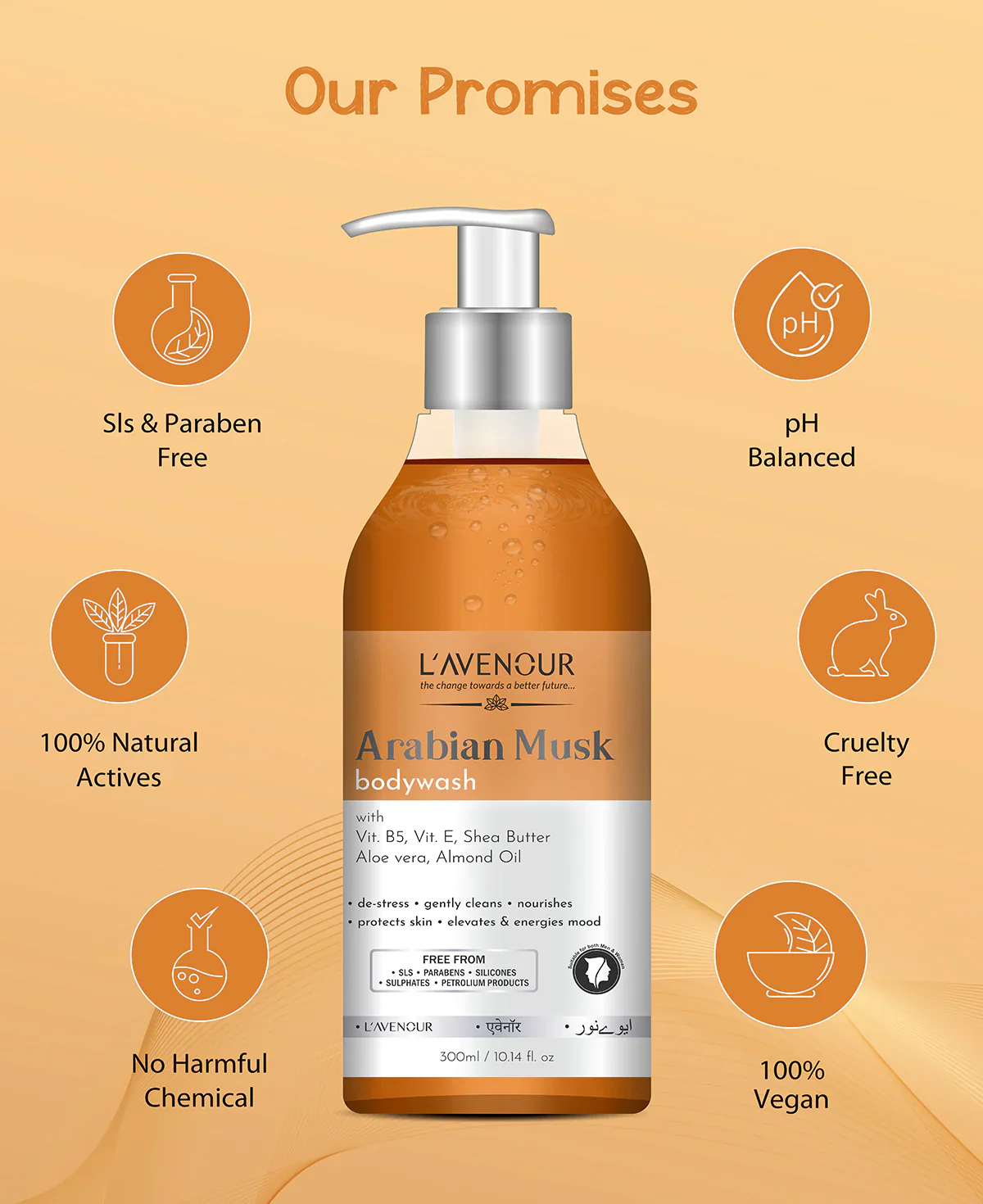 L'avenour Arabian Musk Body Wash - 300ml - Image 4