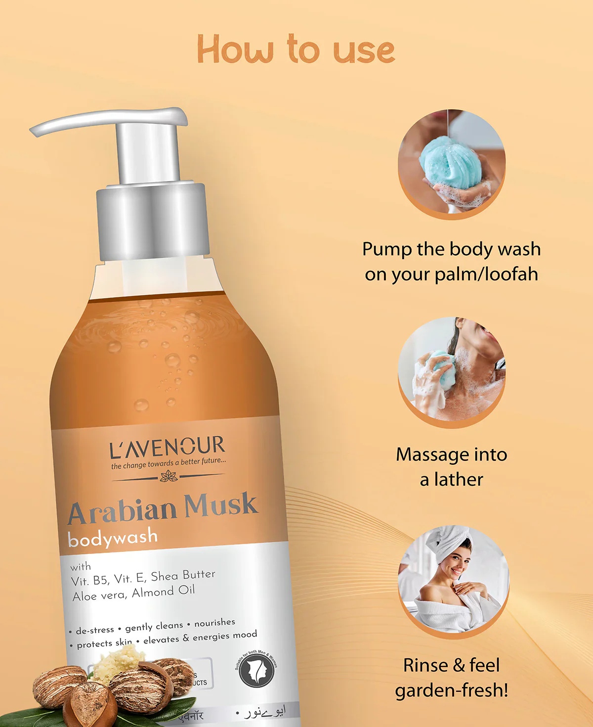 L'avenour Arabian Musk Body Wash - 300ml - Image 5
