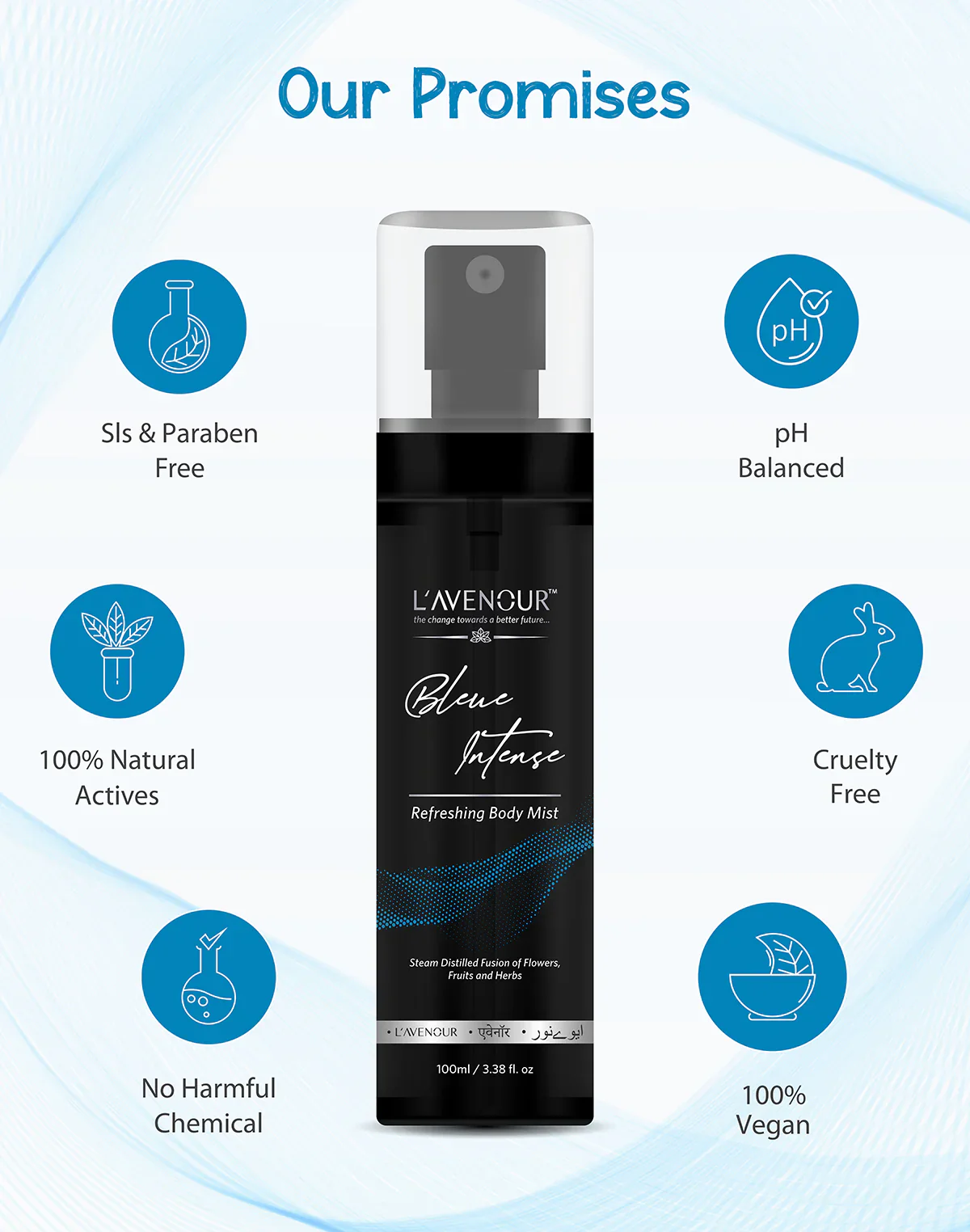 L'avenour Blue Intense Refreshing Body Mist - 100 ml - Image 5