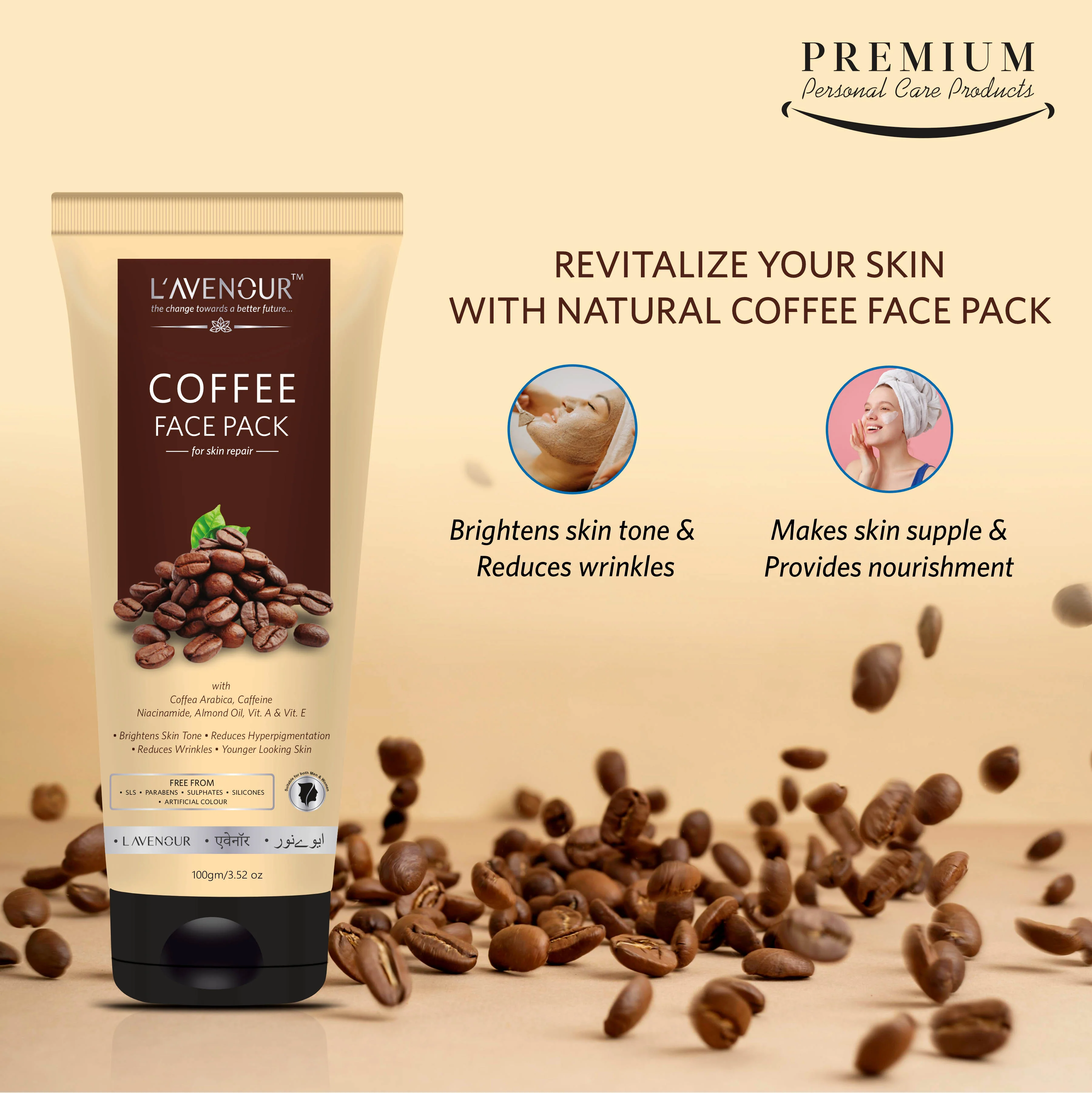 L'avenour Coffee Face Pack & Scrub Combo - Image 7