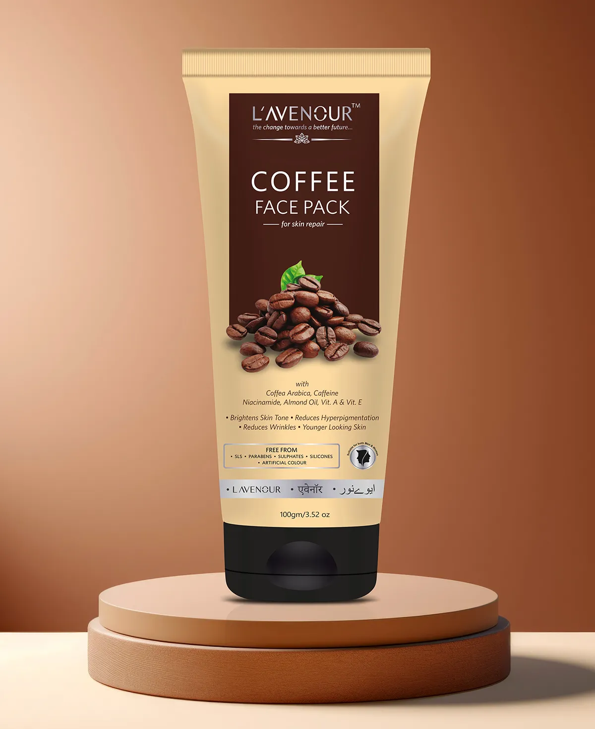 L'avenour Coffee Skin Care Trio Pack | Face Wash, Face Pack & Scrub - Image 4