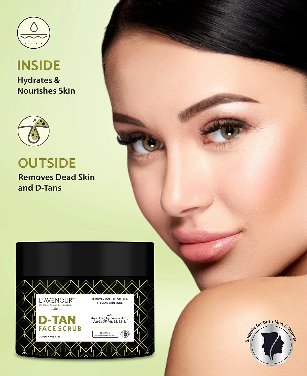 L'avenour D-Tan Face Scrub - 200gm - Image 4