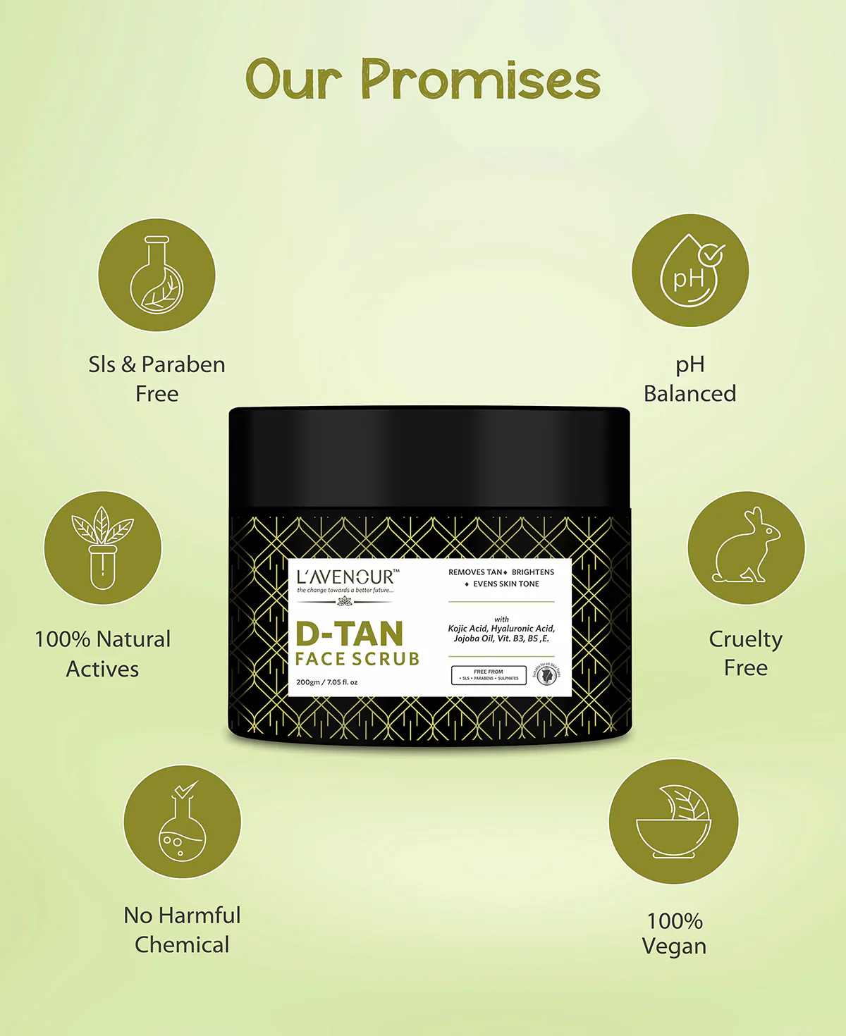 L'avenour D-Tan Face Scrub - 200gm - Image 5