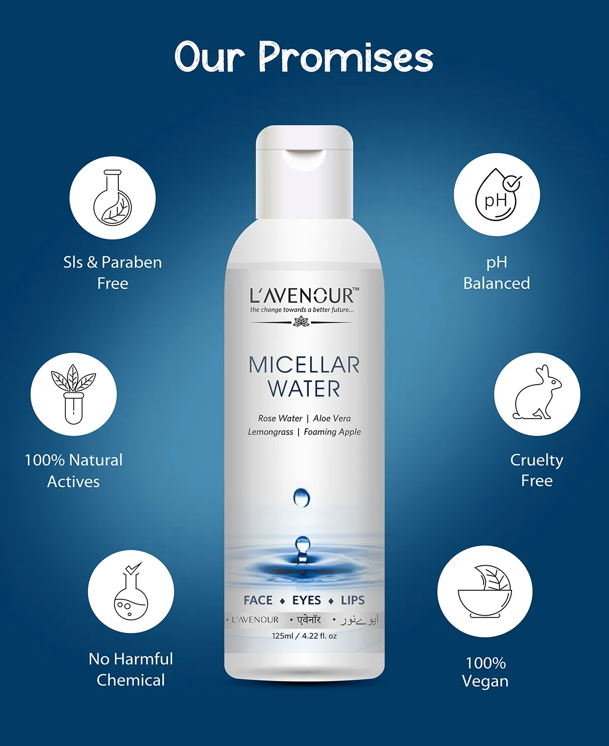 L'avenour Micellar Cleansing Water - 125ml - Image 3