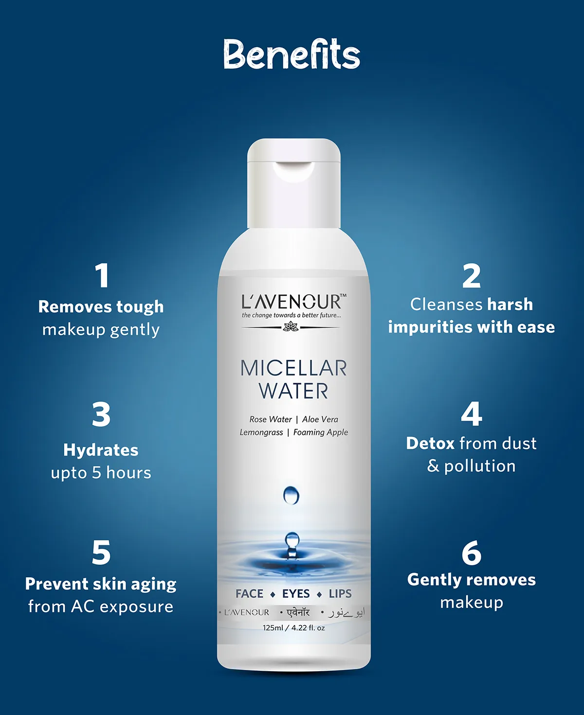 L'avenour Micellar Cleansing Water - 125ml - Image 6