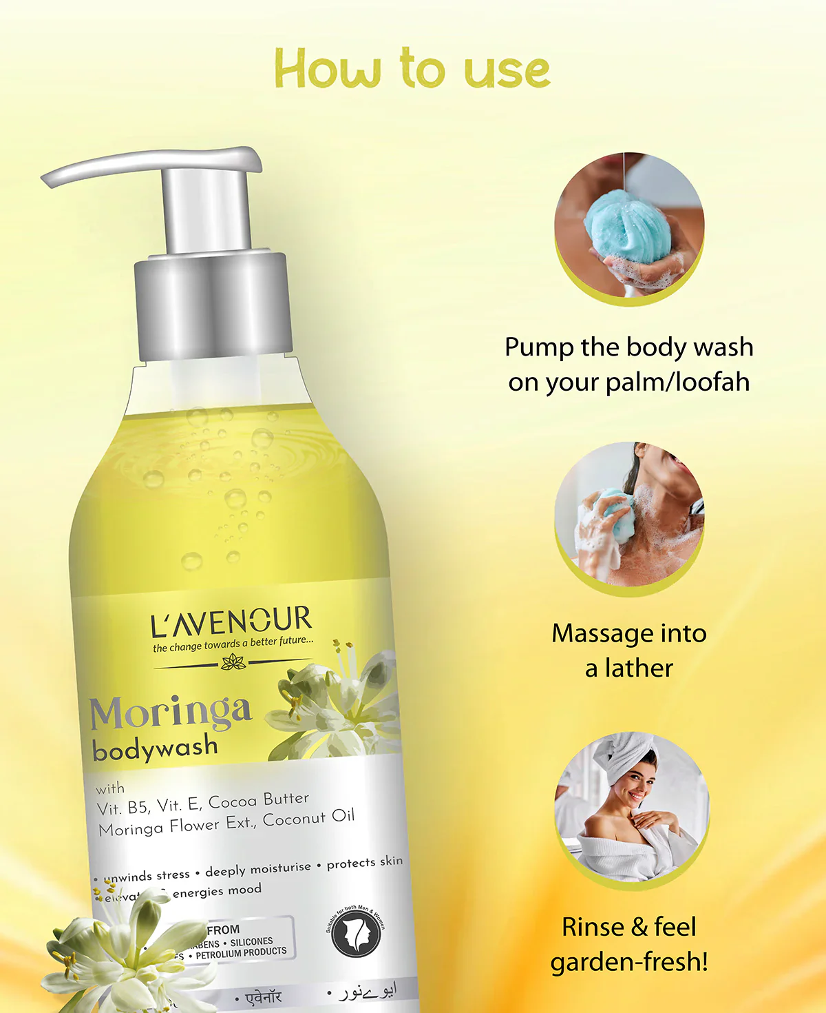 L'avenour Moringa Body Wash - 300ml - Image 5