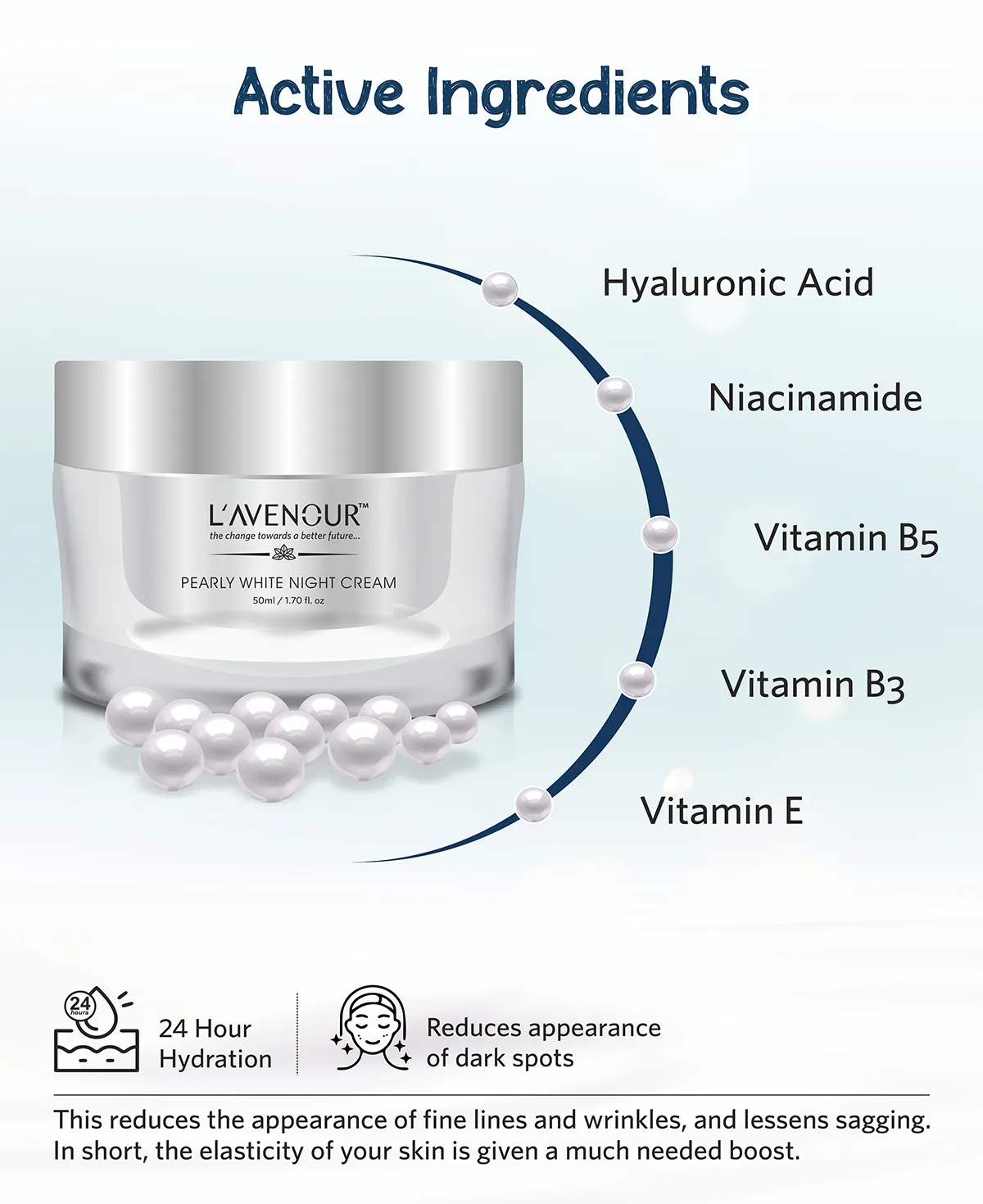L'avenour Pearly White Night Cream - 50 ml - Image 2