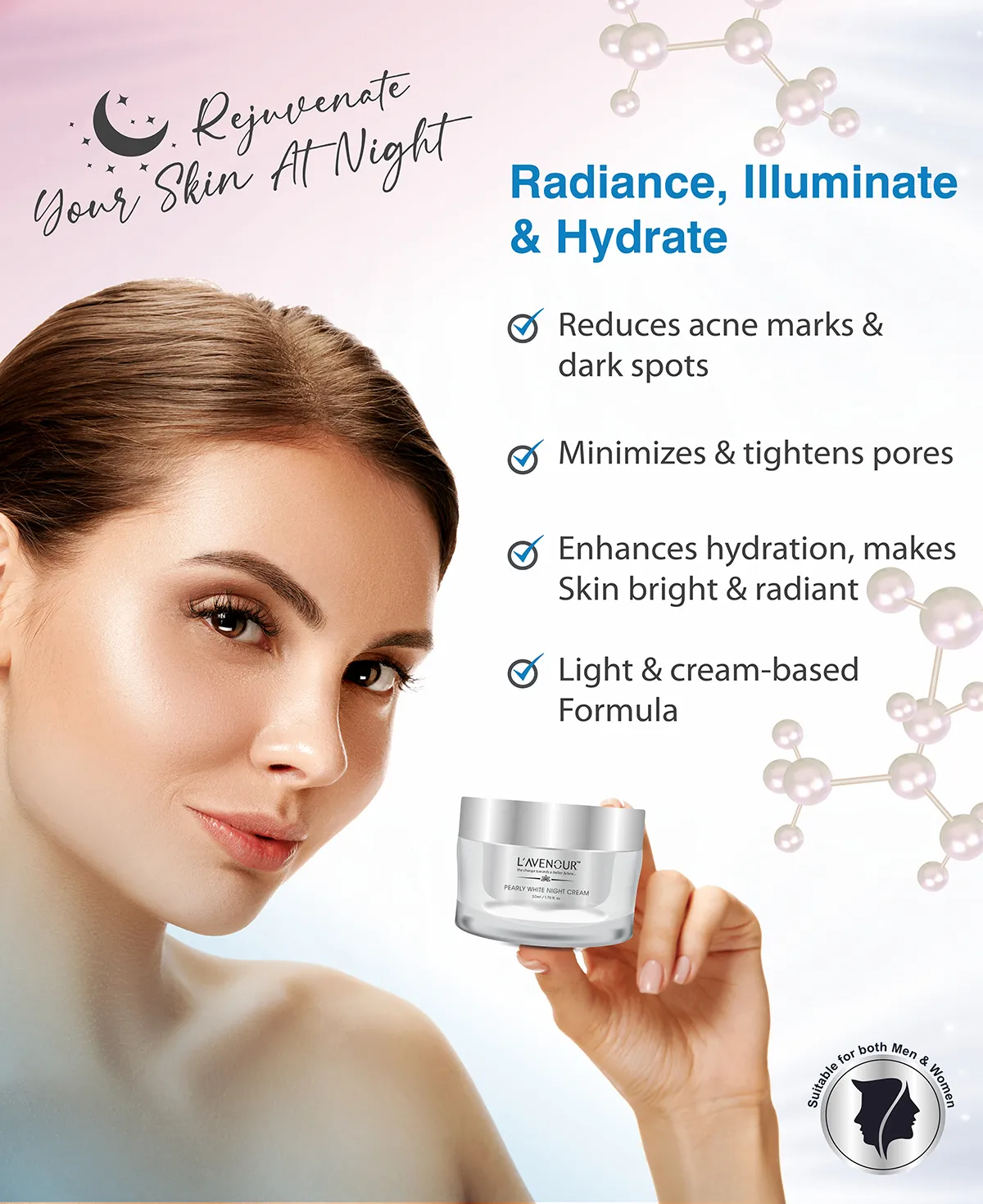 L'avenour Pearly White Night Cream - 50 ml - Image 3