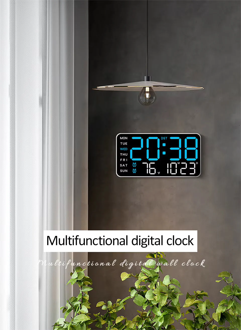 LED Digital Wall Clock With Date And Week Display For Home Decor And Office 1pc - Image 4