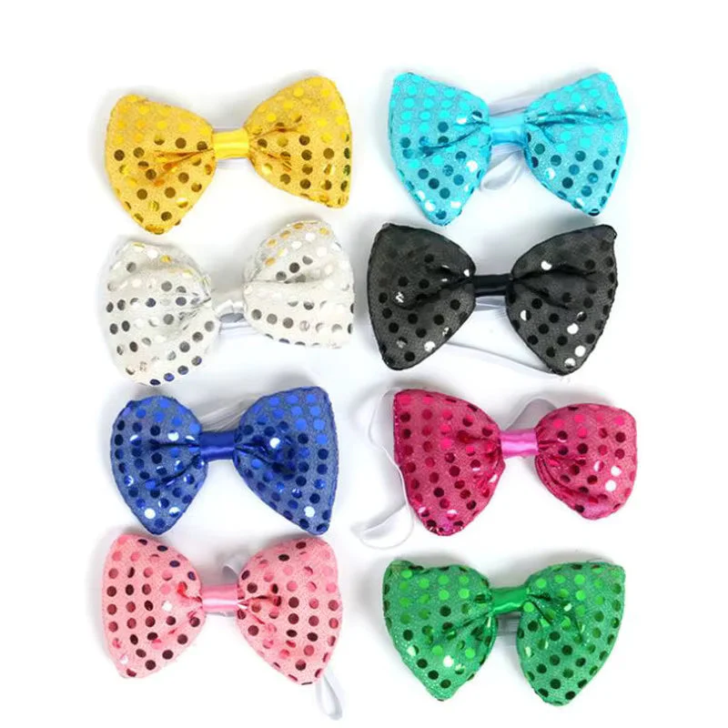 LED Party Bow Tie Flashing Sequin Bow Tie For Party, Weddings Night Events 1 PC - Image 4