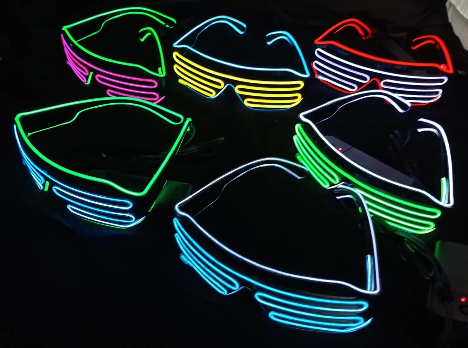 LED Party Goggles Night Events EL Wired Glow Party Wear Glasses 1 pc (random Color) - Image 6