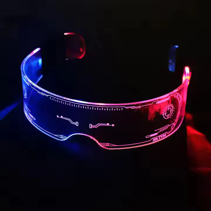 LED Wireless Luminous Party Glasses Neon Flashing Eyewear For Night Bar Party 1pc - Image 7