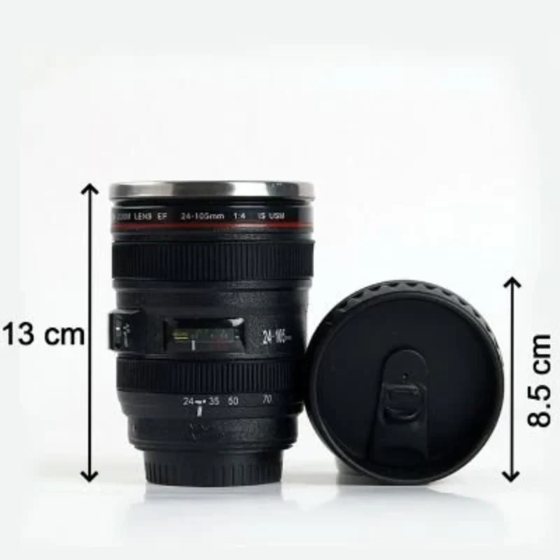 LensBrew: DSLR Camera Lens Coffee Mug with Lid & Stainless Steel Insulated Interior for Hot & Cold Drinks - Image 4