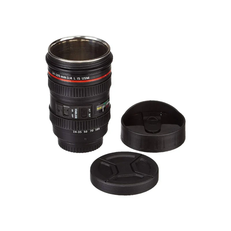 LensBrew: DSLR Camera Lens Coffee Mug with Lid & Stainless Steel Insulated Interior for Hot & Cold Drinks - Image 7