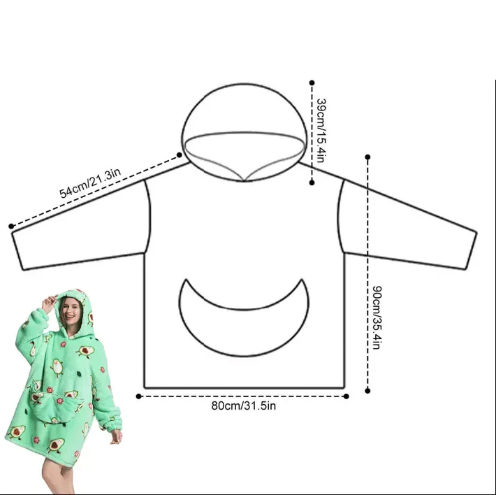 Leopard Print Oversized Blanket Hoodie - Image 10