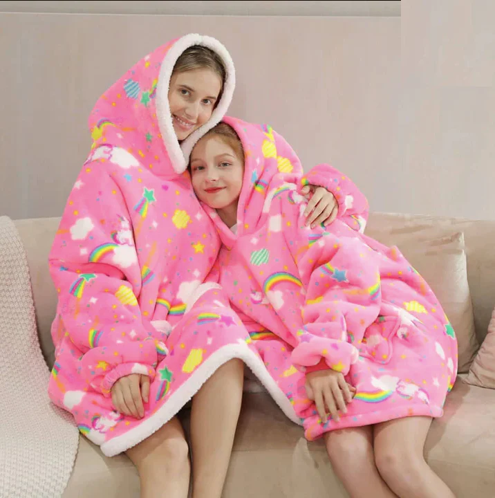 Leopard Print Oversized Blanket Hoodie - Image 6