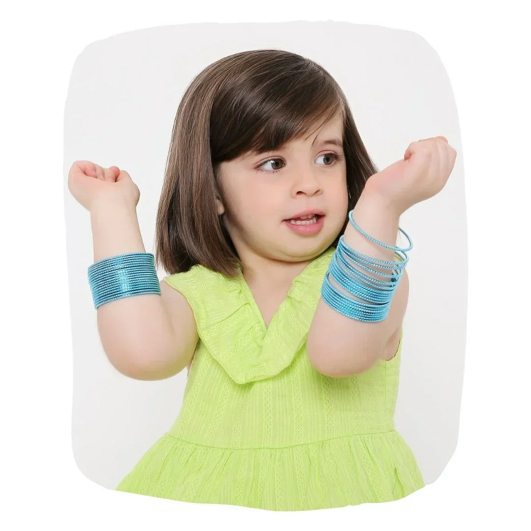 Light Blue Metal Bangles Set (36 Pcs) – Classic & Versatile - Image 6