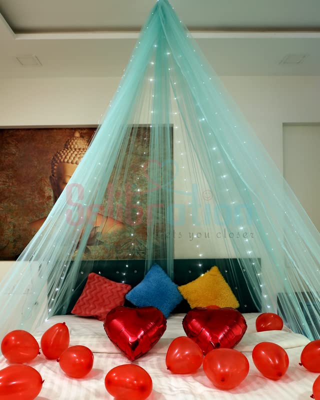 Light Green Decoration Net Cabana Tent Cloth (With 5M Led Light) - Image 2