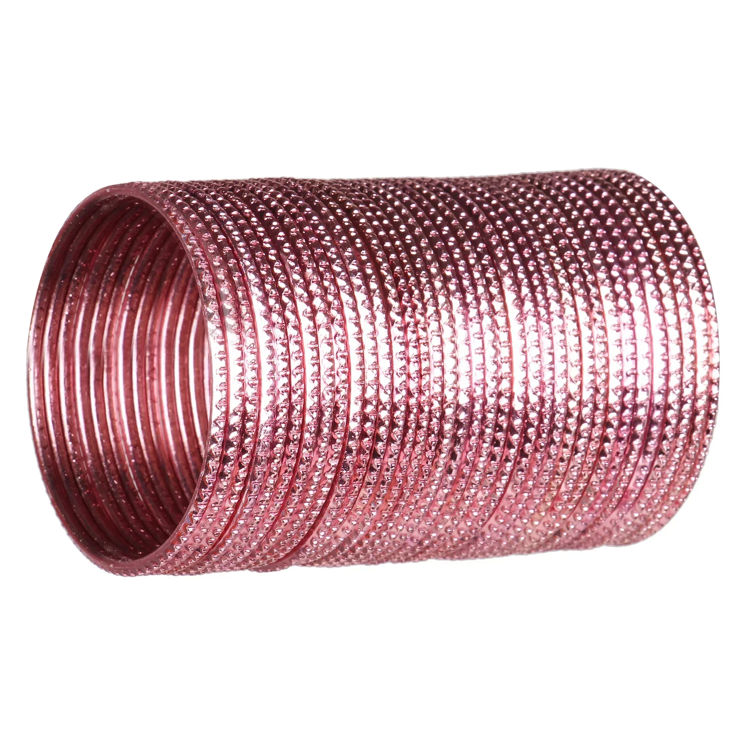 Light Pink Metal Bangles Set (36 Pcs) – Soft & Stylish Jewelry - Image 4
