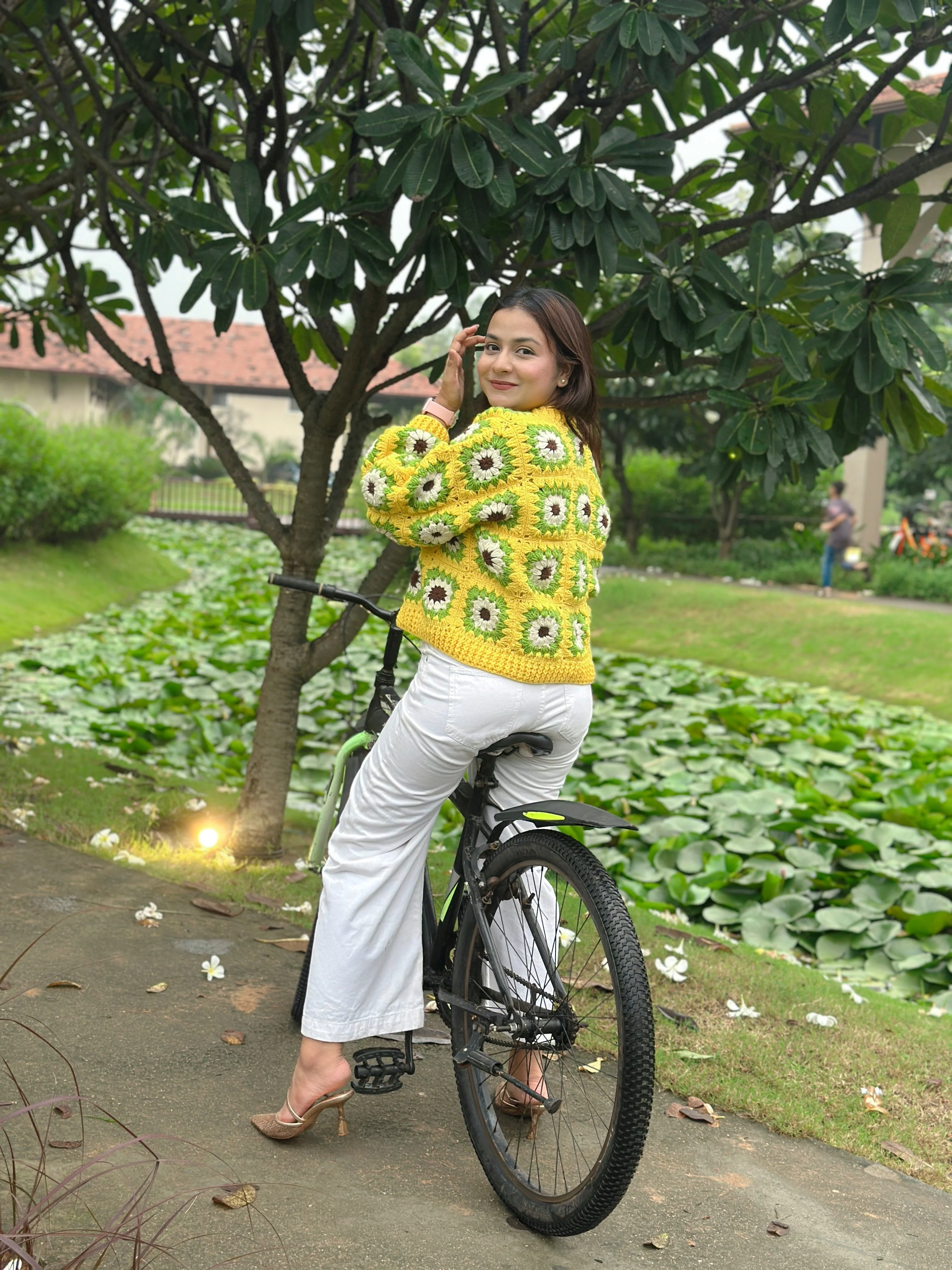 Lime Love Patch Handmade Cardigan - Image 4