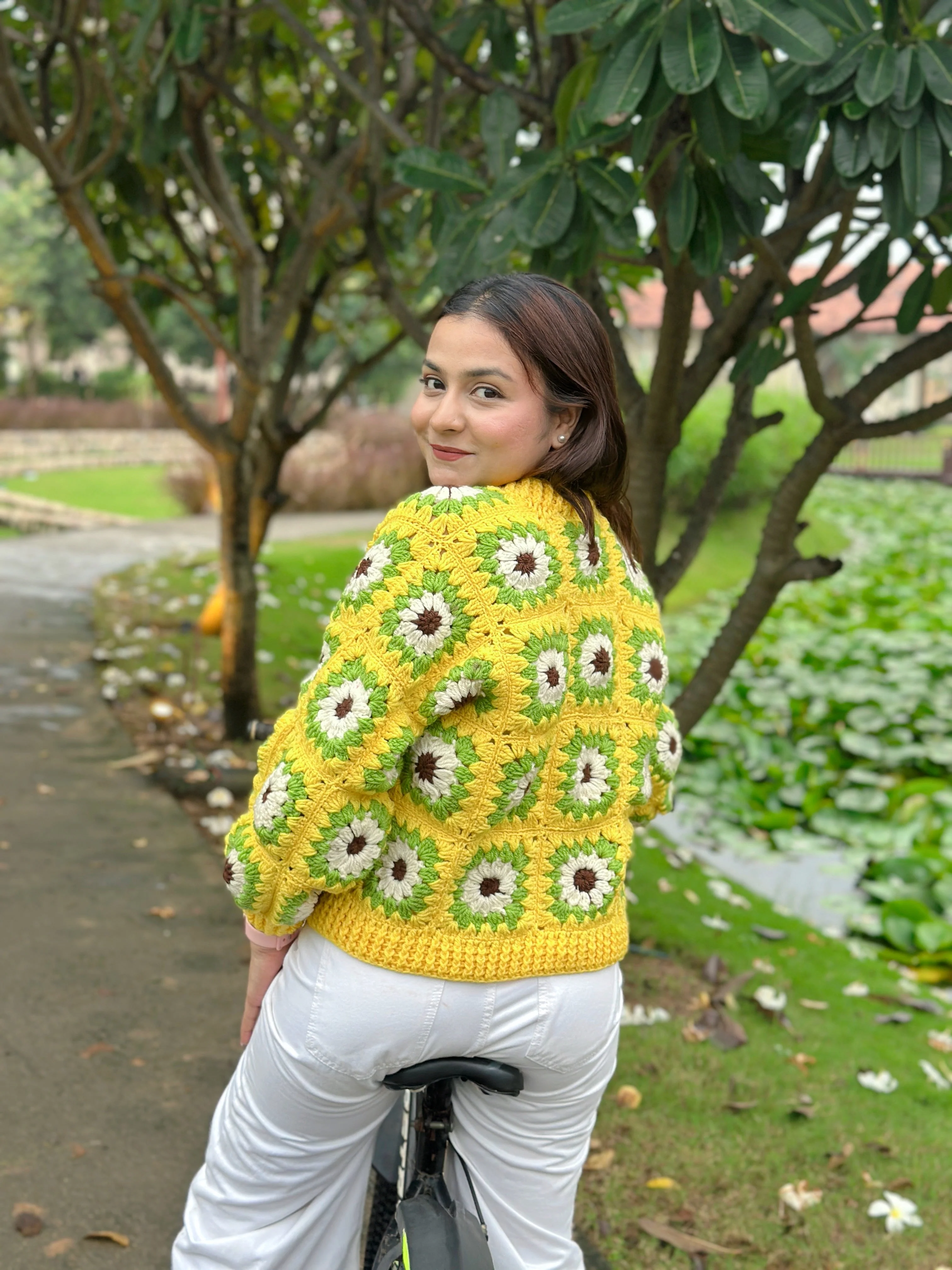 Lime Love Patch Handmade Cardigan - Image 6