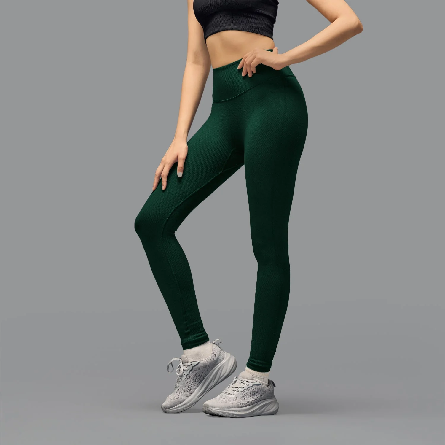 Limitless snatched high waisted diamond legging - Green - Image 8