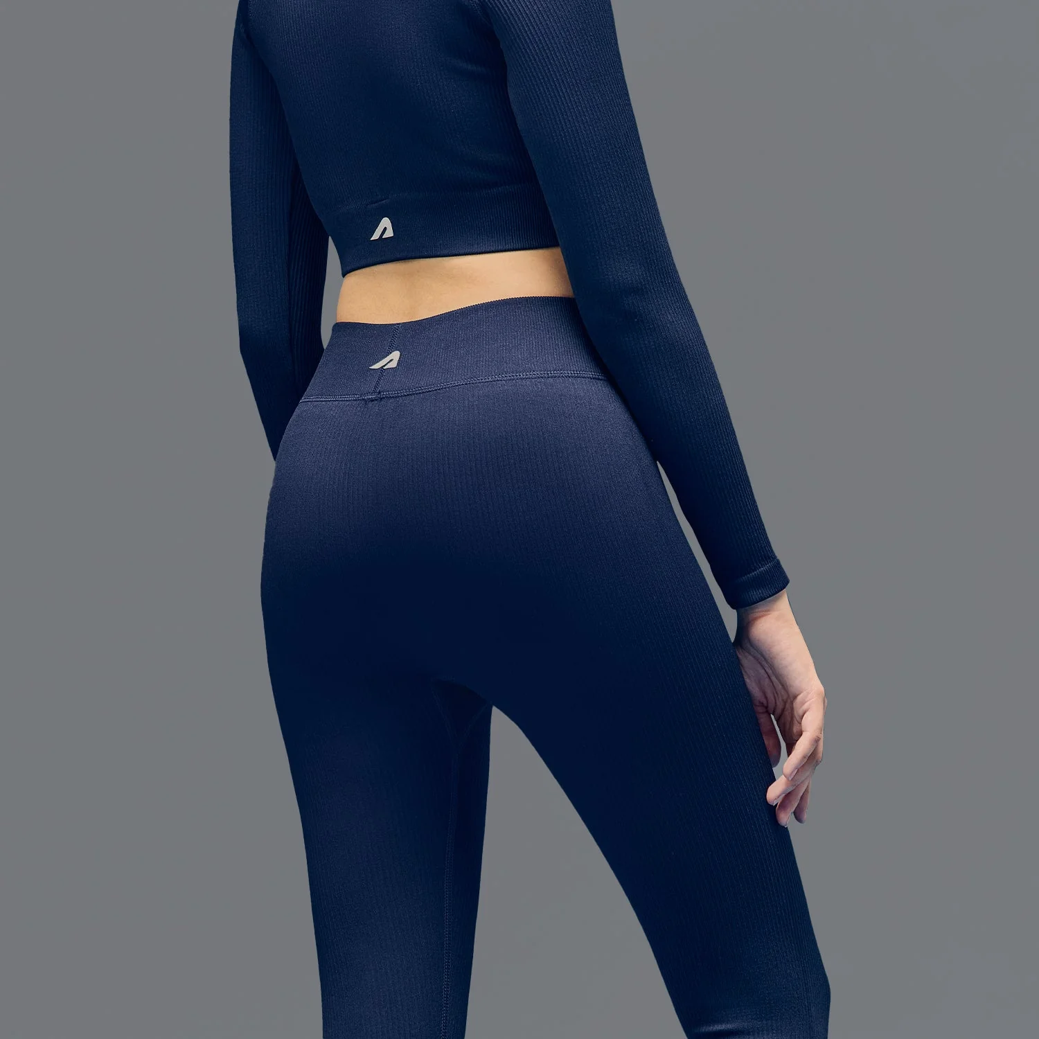 Limitless Snatched Ribbed Legging - Navy Blue - Image 2
