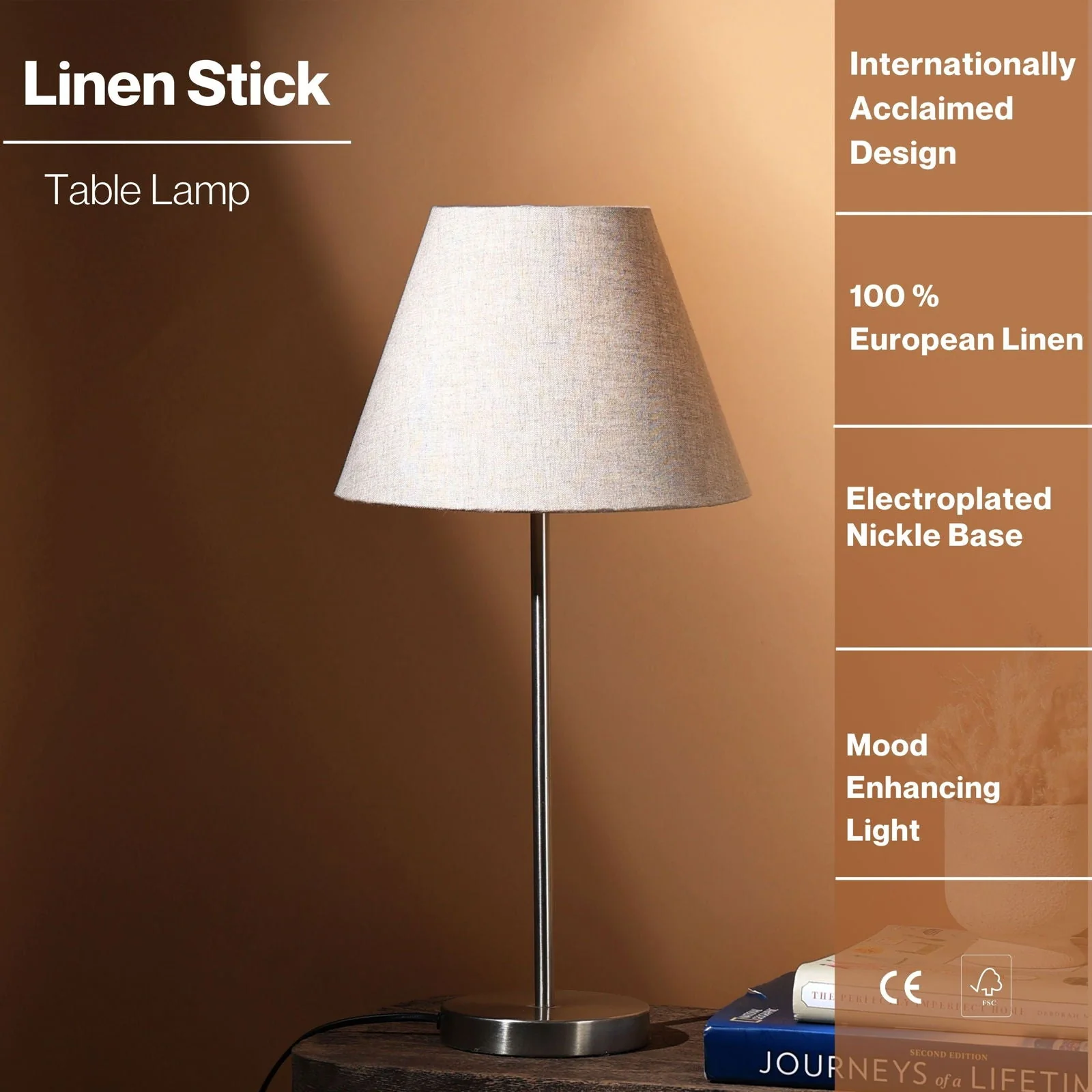 Linen Stick Table Lamp - Image 4
