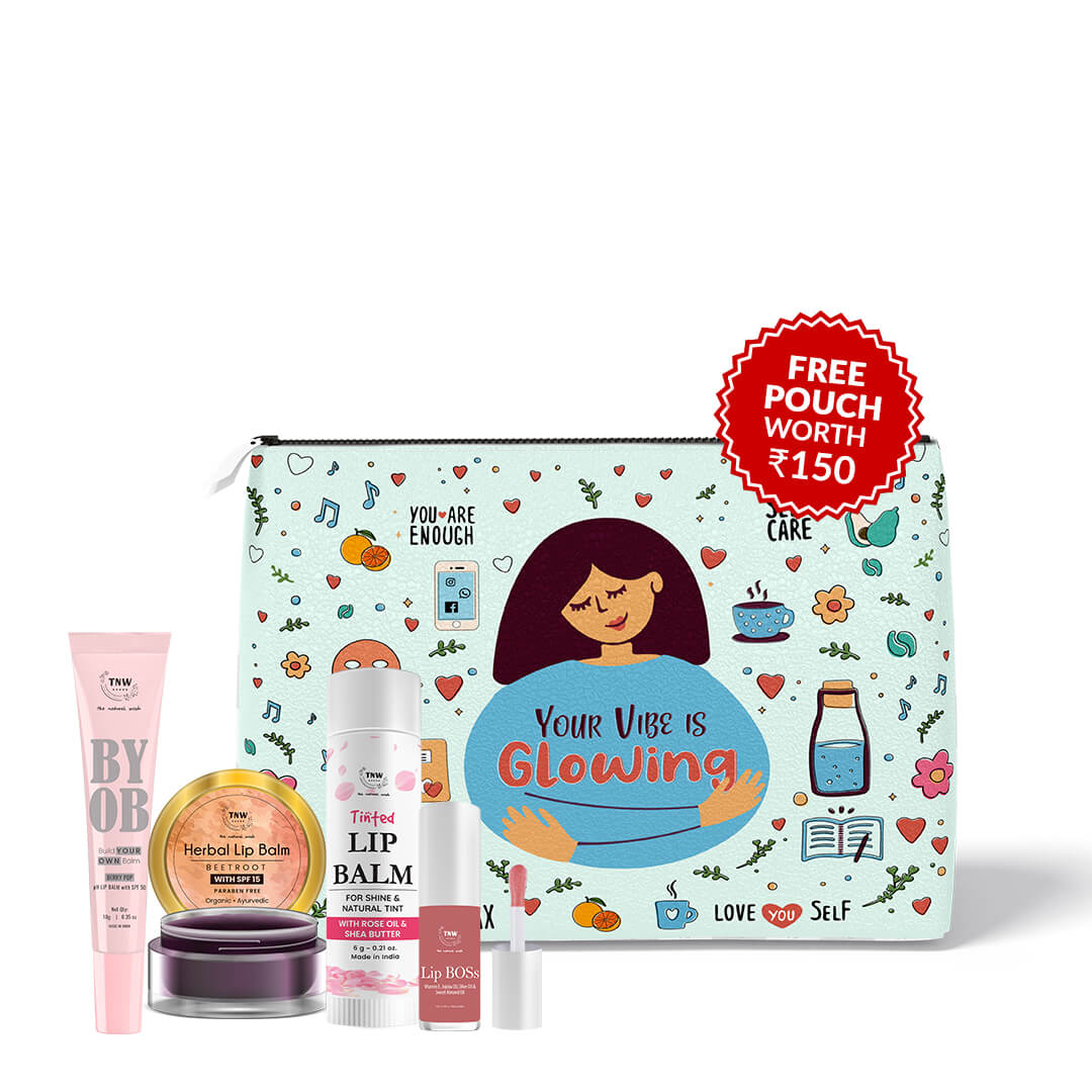 Lip Care Kit for Dry & Chapped Lips (Tinted Lip Balm, lip balm, Lip Boss, pH Lip Balm + Get a FREE Pouch)