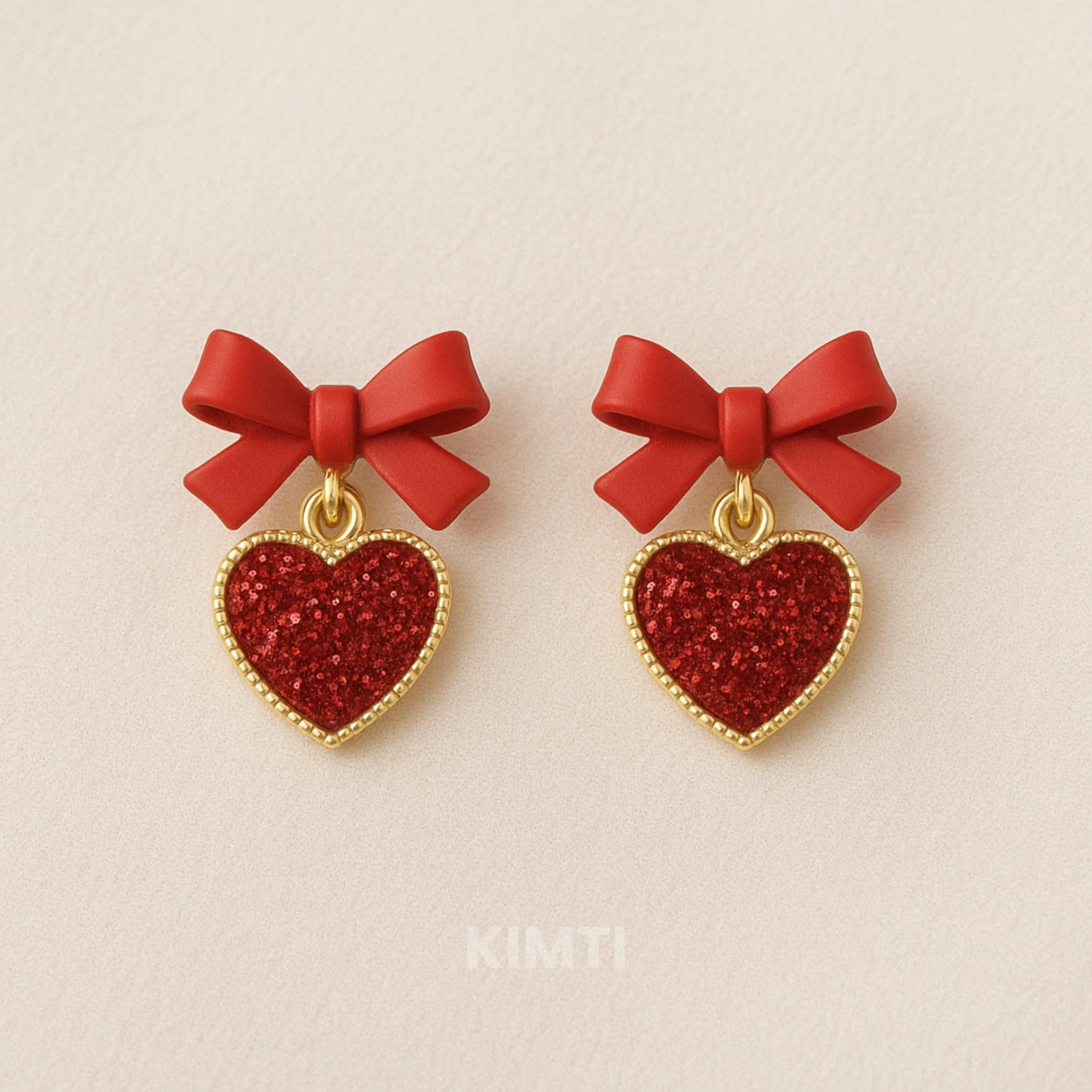 Listen to Your Heart Red Drop Earring - Image 5