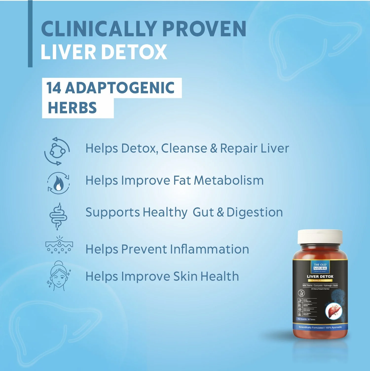Liver Detox Milk Thistle Supports Liver Repair, Alcohol Detox - 60 Tablets (Pack of 1) - Image 3