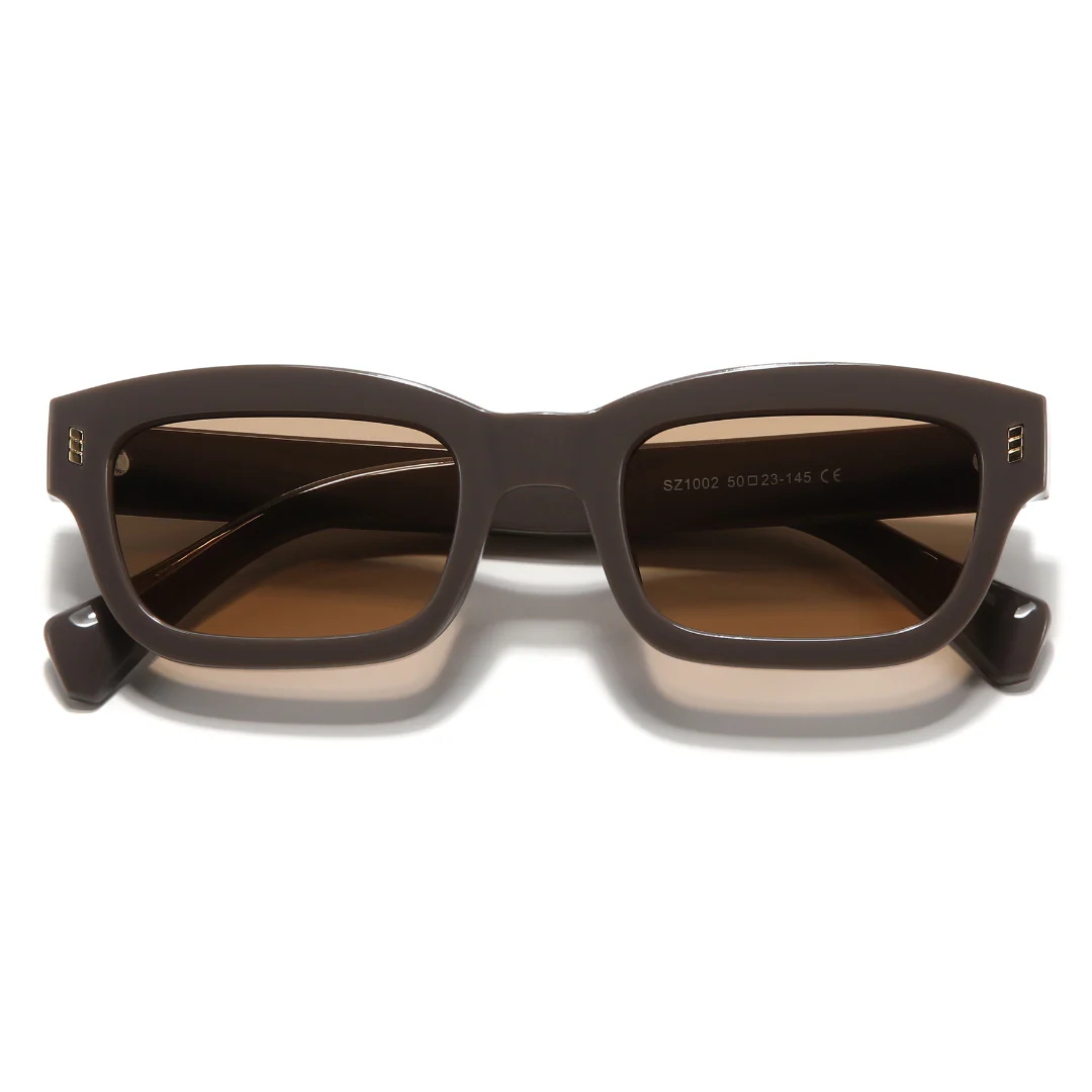 Lizard Brown Rectangle Sunglasses - Image 7