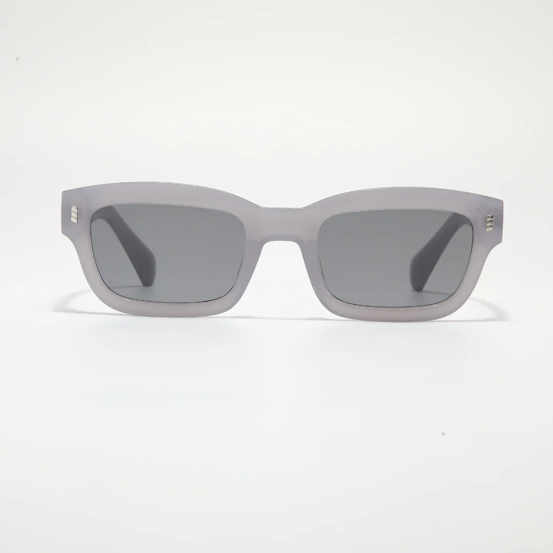 Lizard Grey Black Rectangle Sunglasses - Image 6
