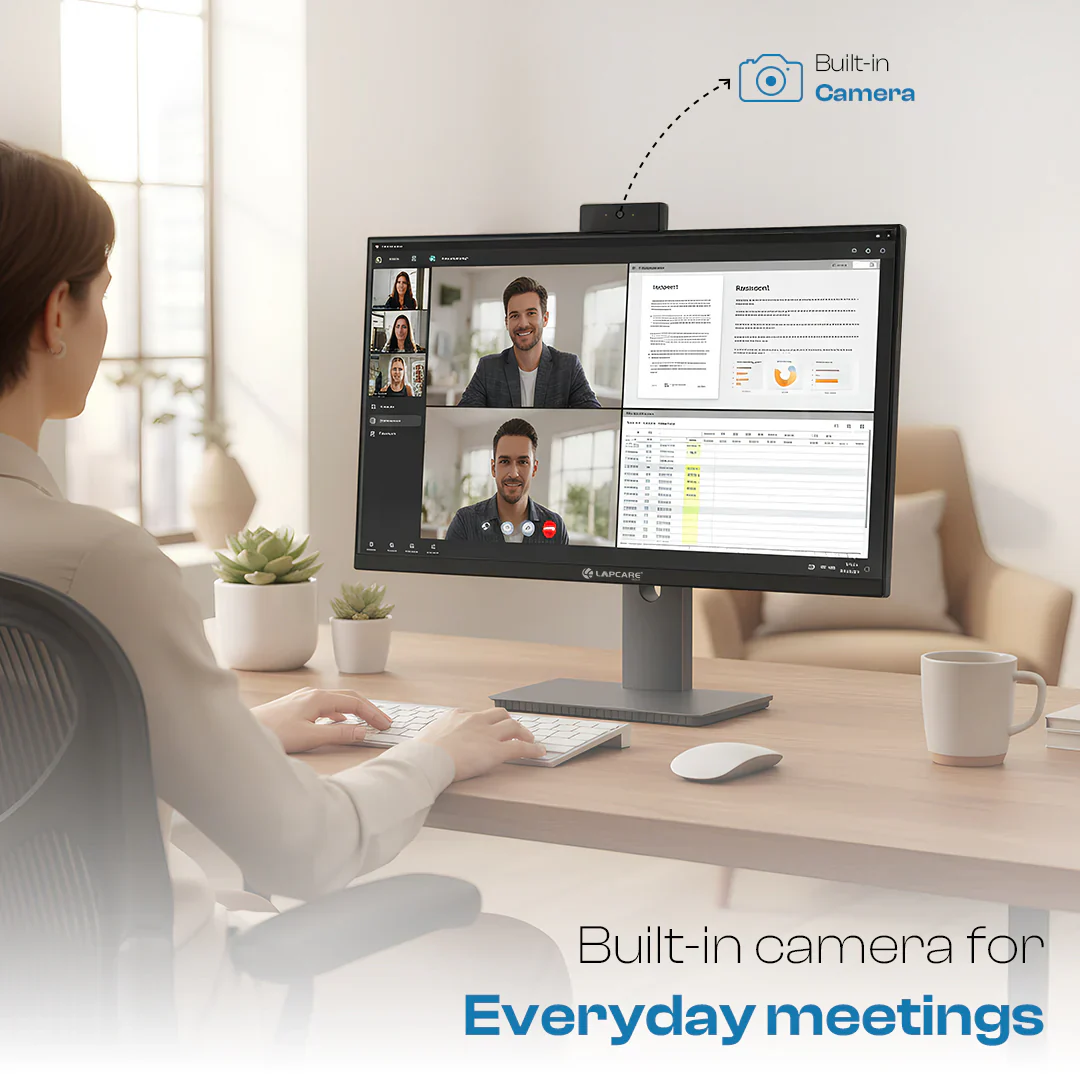LM24GMW 24" (60.45 cm) LED Monitor with Inbuilt 2MP camera - Image 3