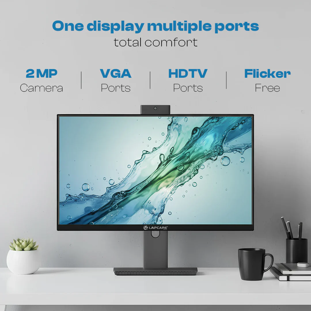 LM24GMW 24" (60.45 cm) LED Monitor with Inbuilt 2MP camera - Image 4
