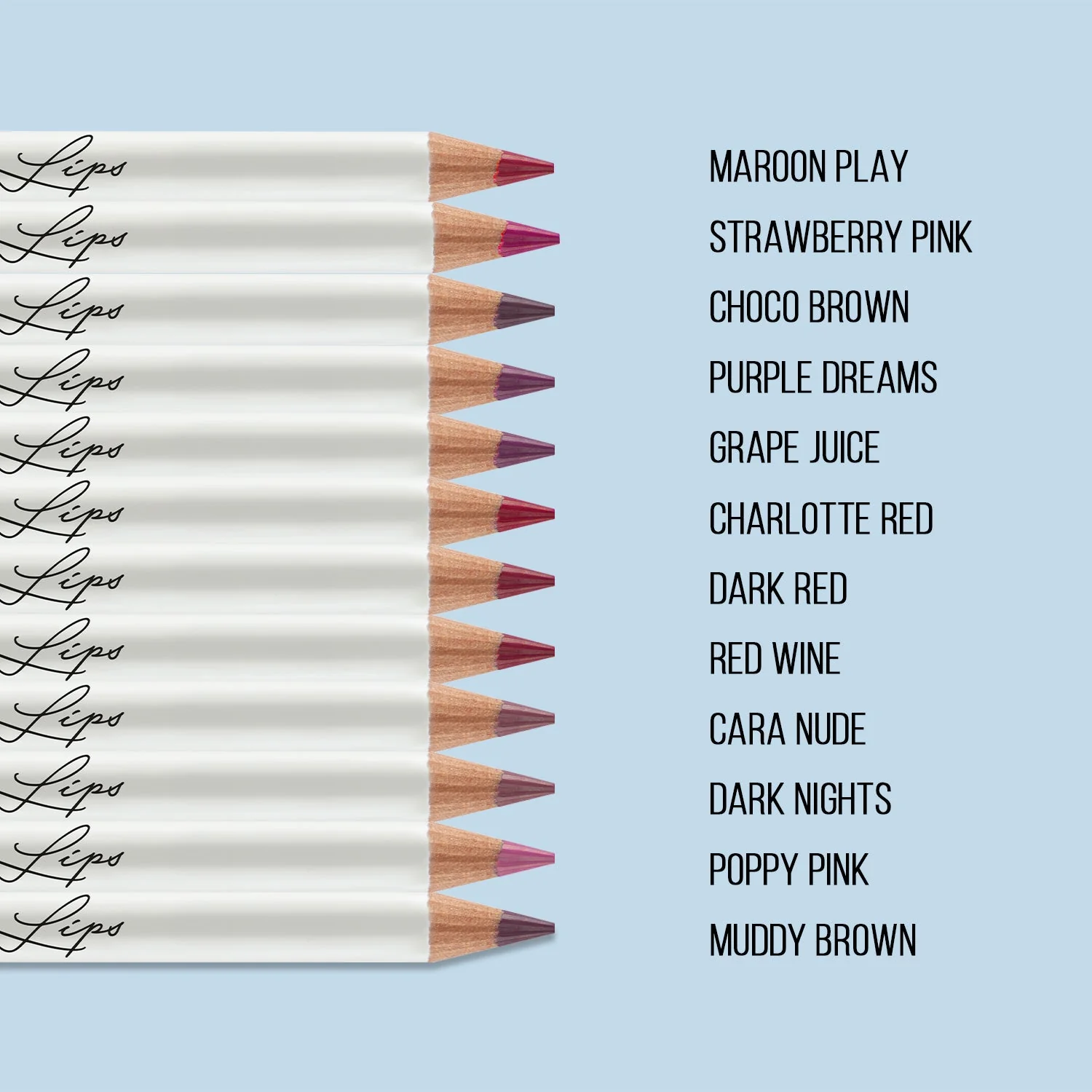 Loaded Lips Matte Lip Liner 12 Pieces Box - Image 3