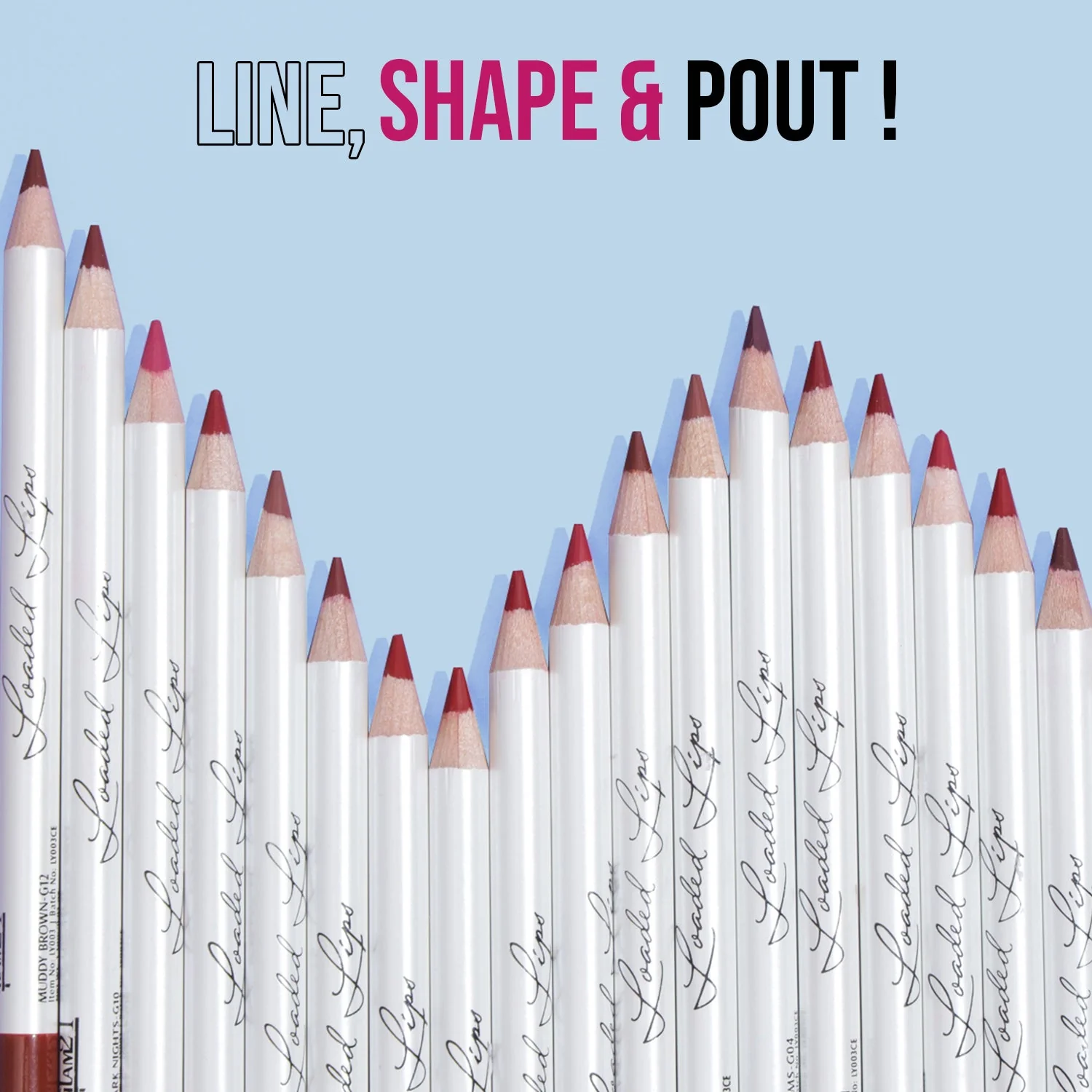 Loaded Lips Matte Lip Liner 12 Pieces Box - Image 6
