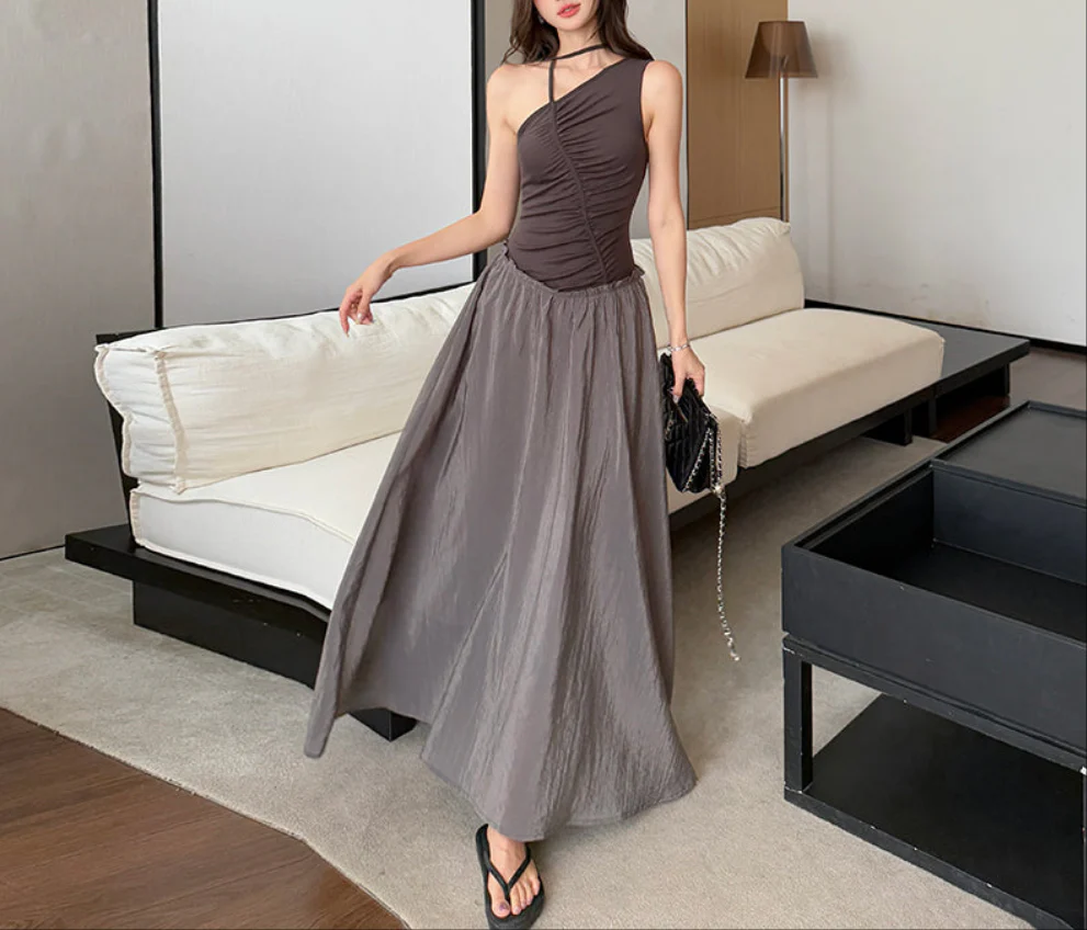 Logan One Shoulder Dress - Image 4